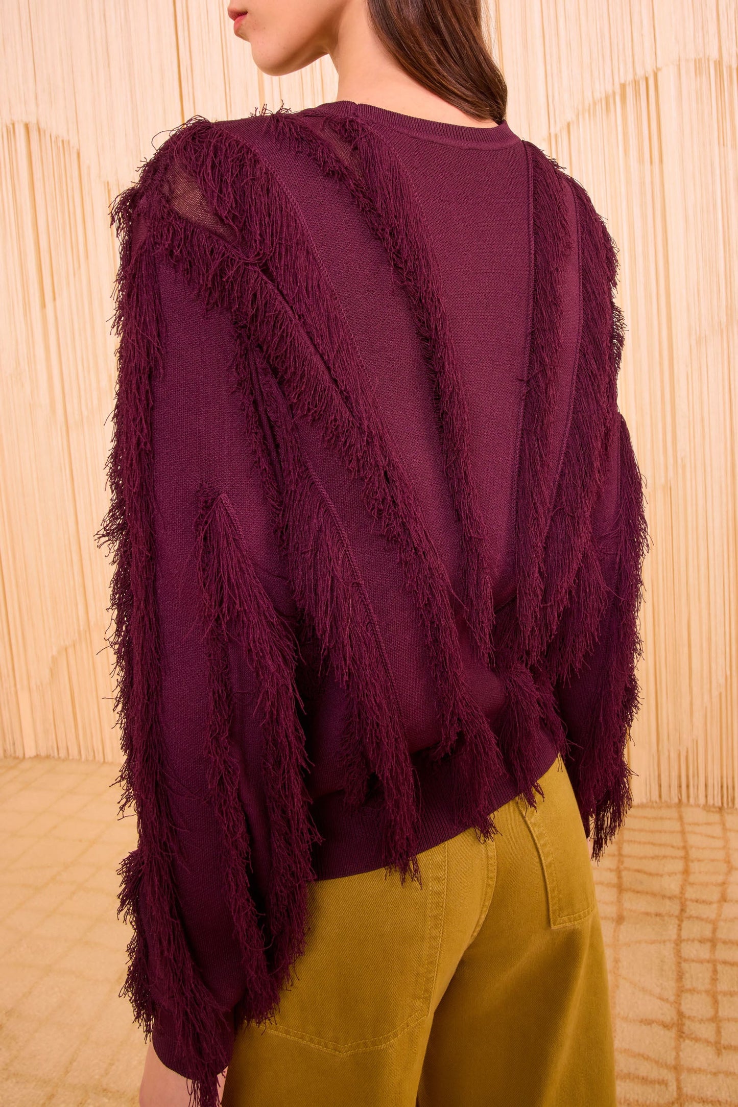 Aubree Long Sleeve Knit Pullover - Mahogany