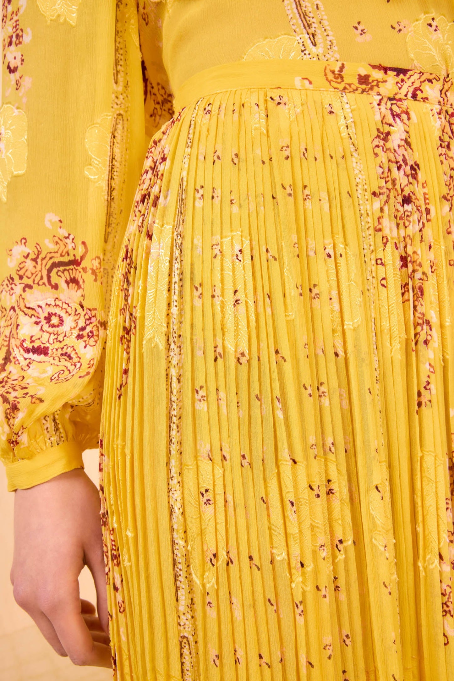Brion Pleated Skirt - Soleil