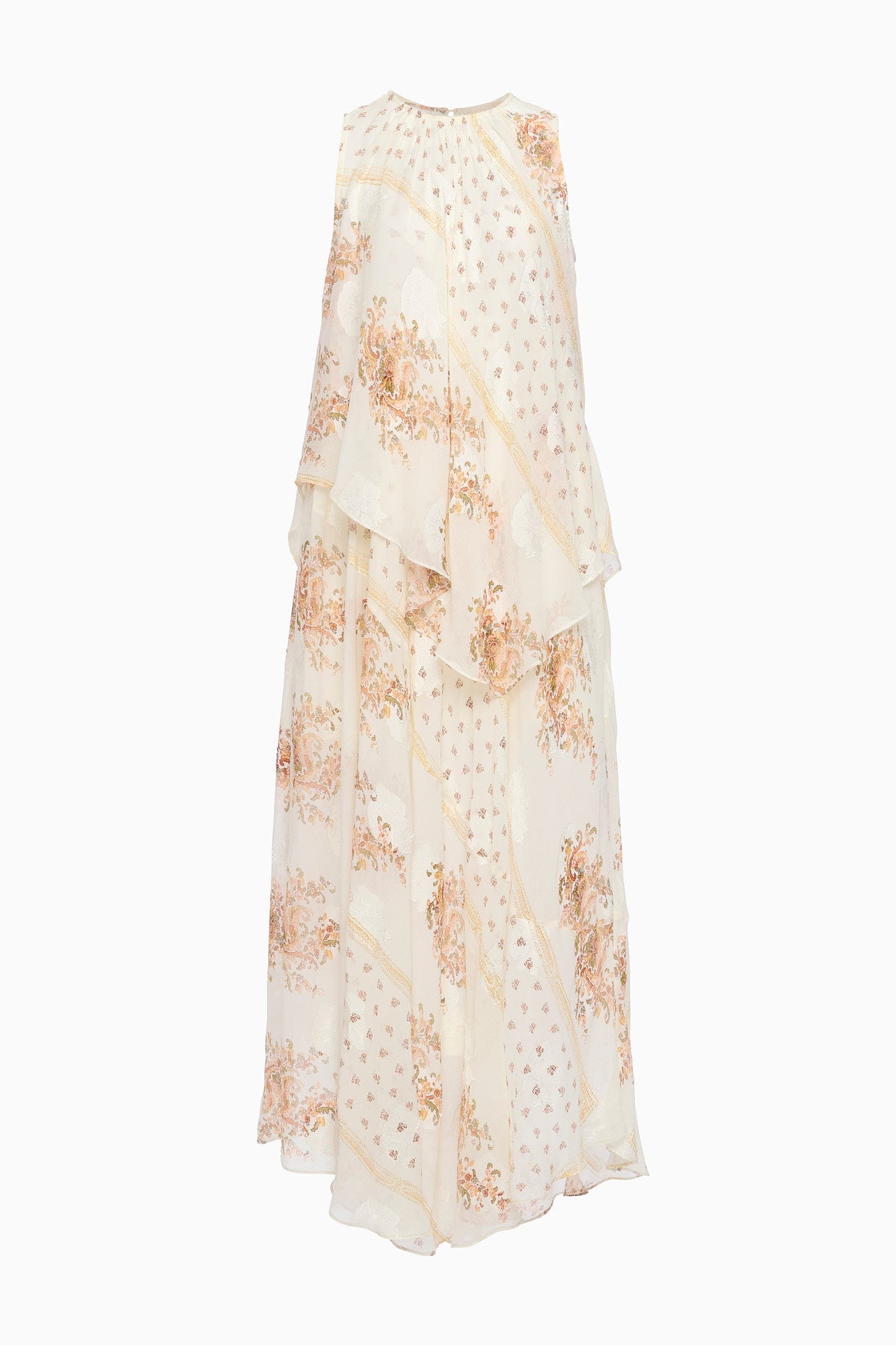 Caprice Asymmetrical Layered Dress - Alabaster