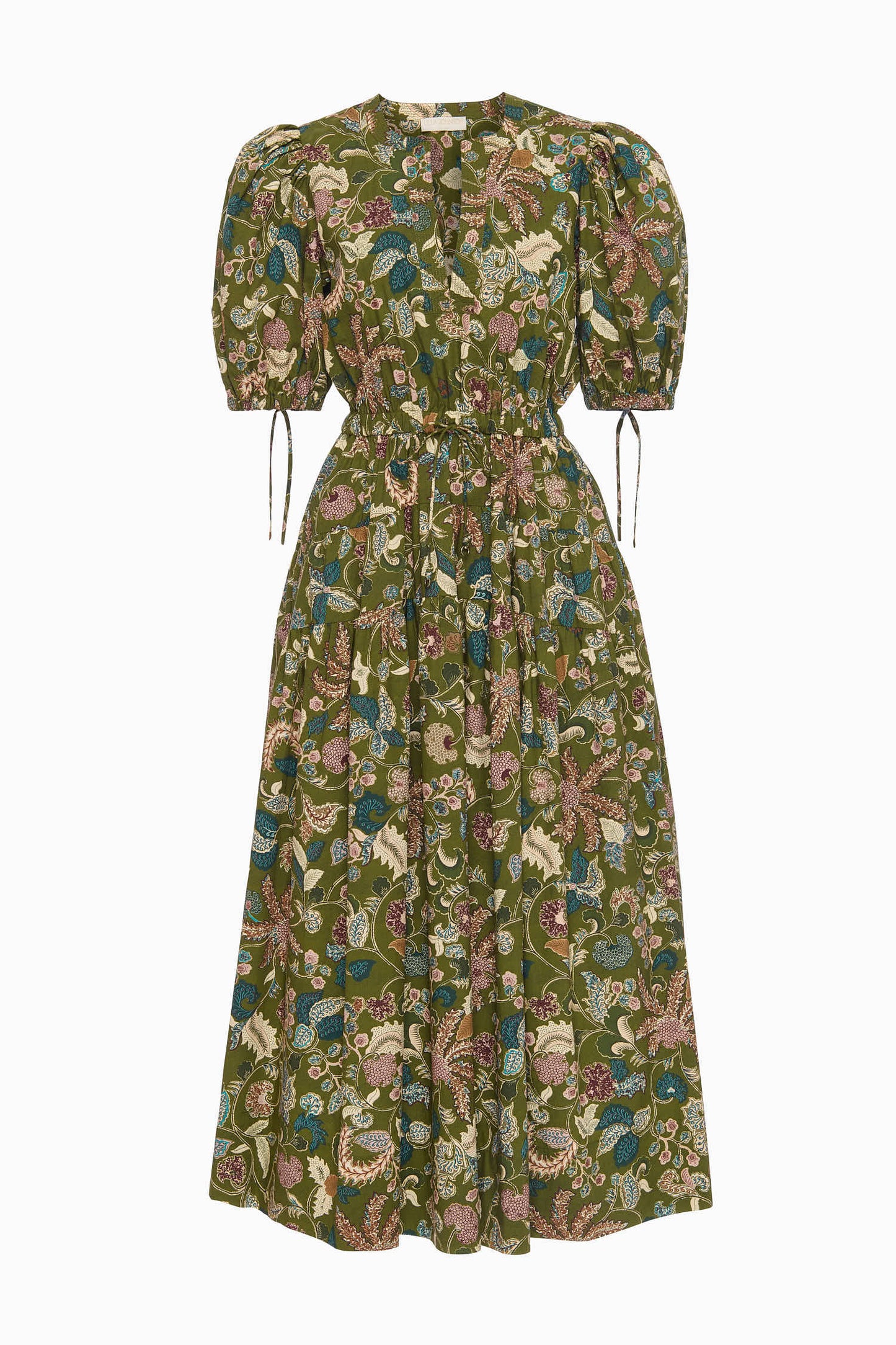 Adriana Short Sleeve Midi Dress - Lichen